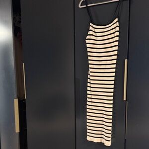 Freshman Black and White Striped Garment